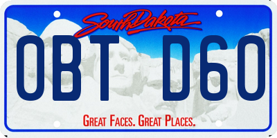 SD license plate 0BTD60