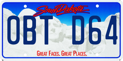 SD license plate 0BTD64