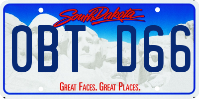 SD license plate 0BTD66