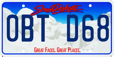 SD license plate 0BTD68