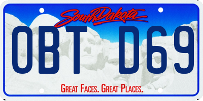SD license plate 0BTD69