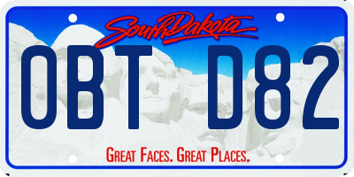 SD license plate 0BTD82