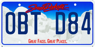 SD license plate 0BTD84