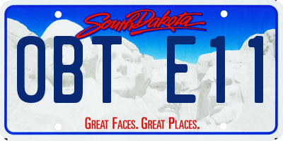 SD license plate 0BTE11