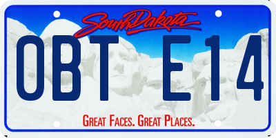 SD license plate 0BTE14