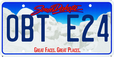 SD license plate 0BTE24