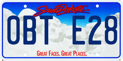 SD license plate 0BTE28