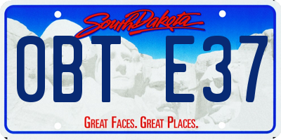 SD license plate 0BTE37
