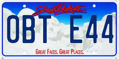 SD license plate 0BTE44
