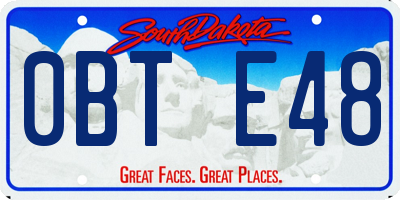 SD license plate 0BTE48