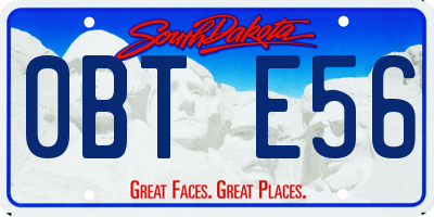 SD license plate 0BTE56