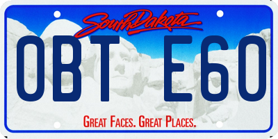 SD license plate 0BTE60