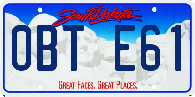 SD license plate 0BTE61