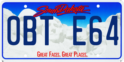 SD license plate 0BTE64