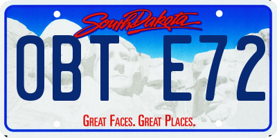 SD license plate 0BTE72