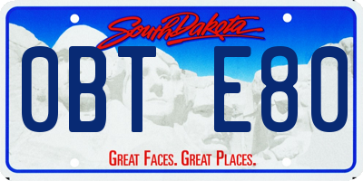 SD license plate 0BTE80