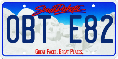 SD license plate 0BTE82