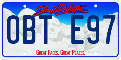 SD license plate 0BTE97
