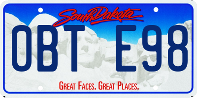 SD license plate 0BTE98