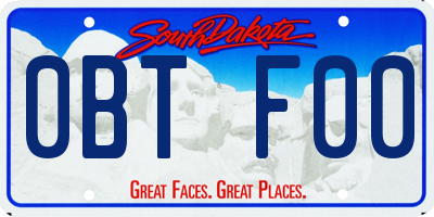 SD license plate 0BTF00