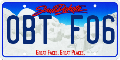 SD license plate 0BTF06
