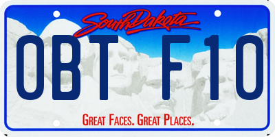 SD license plate 0BTF10