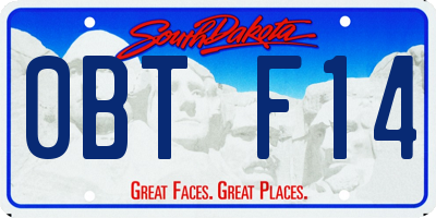 SD license plate 0BTF14