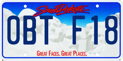 SD license plate 0BTF18