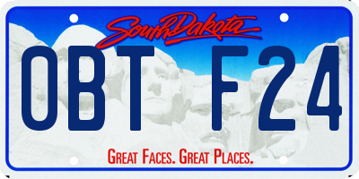 SD license plate 0BTF24