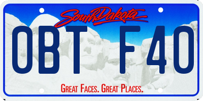 SD license plate 0BTF40