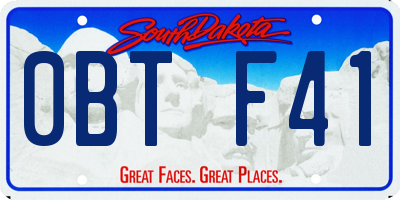 SD license plate 0BTF41