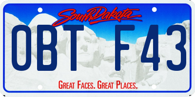 SD license plate 0BTF43