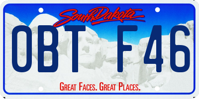 SD license plate 0BTF46