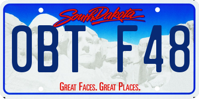 SD license plate 0BTF48