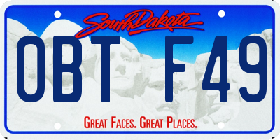 SD license plate 0BTF49