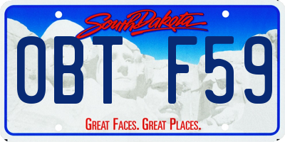 SD license plate 0BTF59