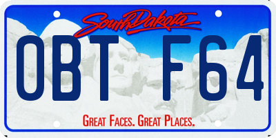 SD license plate 0BTF64