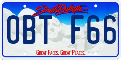 SD license plate 0BTF66