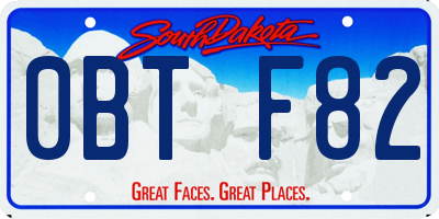 SD license plate 0BTF82