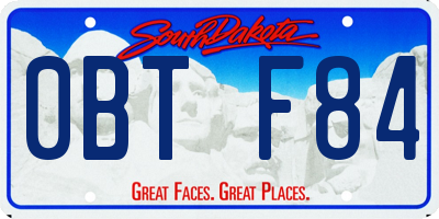 SD license plate 0BTF84
