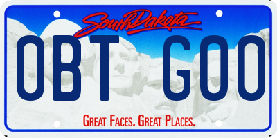 SD license plate 0BTG00