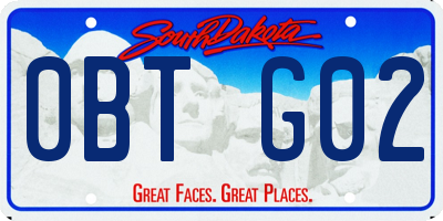 SD license plate 0BTG02