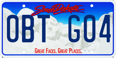 SD license plate 0BTG04