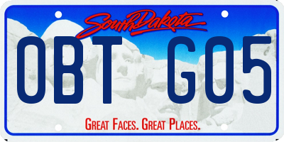 SD license plate 0BTG05