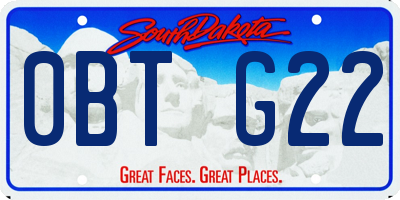 SD license plate 0BTG22
