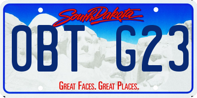 SD license plate 0BTG23