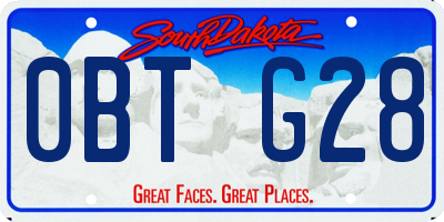 SD license plate 0BTG28