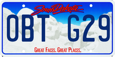 SD license plate 0BTG29