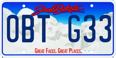 SD license plate 0BTG33
