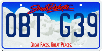SD license plate 0BTG39